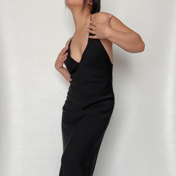 Vintage Dresses & Skirts - ❌SOLD❌ Black Evening Slip Dress🖤